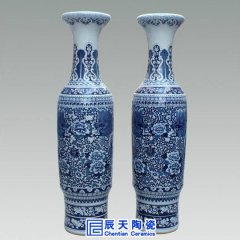 景德鎮(zhèn)落地大花瓶燒制工藝，多作陶瓷禮品用